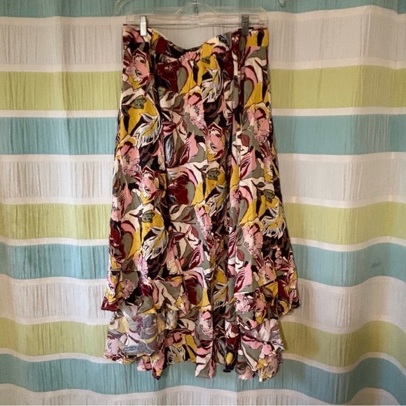 Torrid Mini Challis Off Shoulder Hi-Low Skirt Set Size 5X - Picture 13 of 13